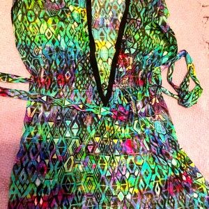 Profile size Large swim cover up multi colors